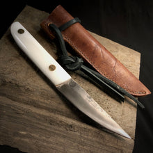 Load image into Gallery viewer, KWAIKEN, Japanese Kitchen and Steak Knife, Hand Forge, Carbon Steel. #6.032