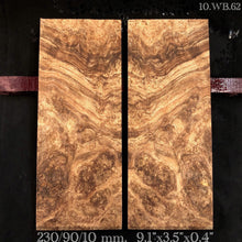 Load image into Gallery viewer, WALNUT BURL Wood Very Rare, Set 2 Blanks Mirrors for woodworking, crafting. #10.W.62