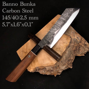 Banno Bunka, 145 mm, Carbon Steel, Japanese Style Kitchen Knife, Hand Forge. 2