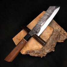 Charger l&#39;image dans la galerie, Banno Bunka, 145 mm, Carbon Steel, Japanese Style Kitchen Knife, Hand Forge. 9