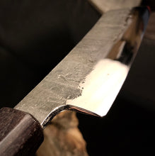 Charger l&#39;image dans la galerie, Banno Bunka, 145 mm, Carbon Steel, Japanese Style Kitchen Knife, Hand Forge. 8