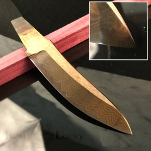Unique Stainless Steel Blade Blank for knife making, crafting, hobby DIY. Art 9.098