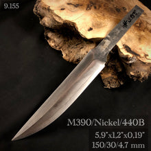 Load image into Gallery viewer, Unique Blade Laminated Staineless Steel Blank for Pro Knife Making. #9.155
