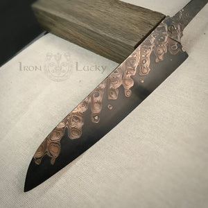 Unique Carbon Steel Blade Blank for kitchen knife making, crafting. Art 9.099.B