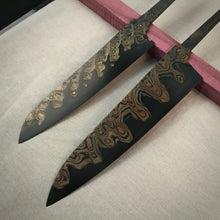 Charger l&#39;image dans la galerie, Unique Carbon Steel Blade Blank for kitchen knife making, crafting. Art 9.099.B