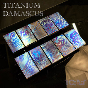 TITANIUM DAMASCUS Billets, Timascus Analogue, Hand Forge for Crafting. US Stock.