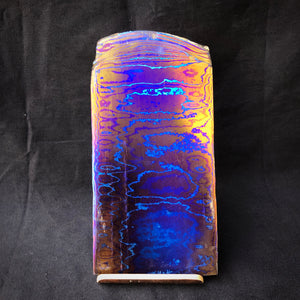 TITANIUM DAMASCUS Billet, 3 Alloys, Big Size, Hand Forge for Jewelers, Crafting. Art 16.091