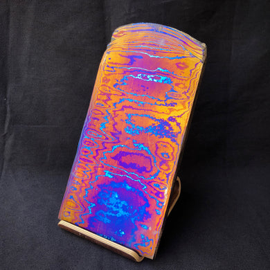TITANIUM DAMASCUS Billet, 3 Alloys, Big Size, Hand Forge for Jewelers, Crafting. Art 16.091