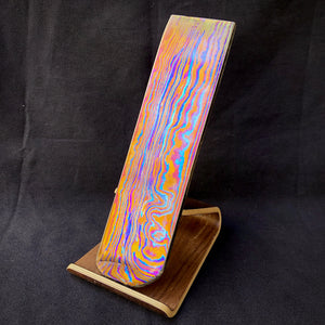 TITANIUM DAMASCUS Billet, 3 Alloys, Pattern "PARROT", Hand Forge for Jewelers, Crafting. US Stock. #16.089