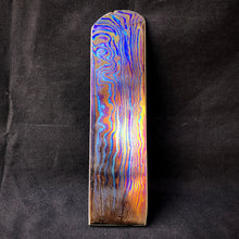 Charger l&#39;image dans la galerie, TITANIUM DAMASCUS Billet, 3 Alloys, Pattern &quot;PARROT&quot;, Hand Forge for Jewelers, Crafting. US Stock. #16.089