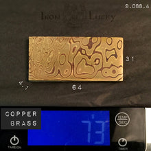 Charger l&#39;image dans la galerie, Mokume Gane Blanks. Nickel/Copper/Nizilber, unique pattern. Art 9.088.4