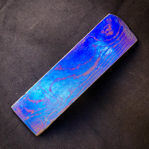 TITANIUM Damascus Multi-Layer Billet, 2 Alloys, for Jewelers, Crafting. Stock USA. #16.088