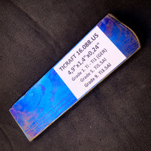 Load image into Gallery viewer, TITANIUM Damascus Multi-Layer Billet, 2 Alloys, for Jewelers, Crafting. Stock USA. #16.088