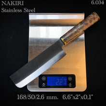 Load image into Gallery viewer, NAKIRI Best Chef Knife Japanese Style, Stainless Steel, Author&#39;s work, Single copy.