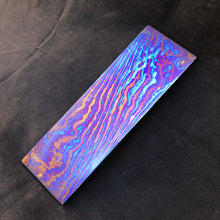 Load image into Gallery viewer, TITANIUM DAMASCUS Billet, 3 Alloys, 4.2 mm., Hand Forge for Crafting. France Stock. #16.107