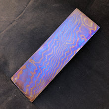 Load image into Gallery viewer, TITANIUM DAMASCUS Billet, 3 Alloys, 4.2 mm., Hand Forge for Crafting. France Stock. #16.107