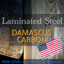 Charger l&#39;image dans la galerie, Damascus Laminated Carbon Steel Blank, Hand Forge for Knife Making. US Stock