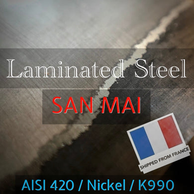 Laminated Steel Flat, “San Mai”, Forge Billet. The Perfect Steel for Professional Knife Making.