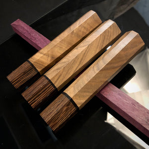 Wa-Handle Blank for Premium Kitchen Knife, Japanese Style, Walnut Wood. #2.043