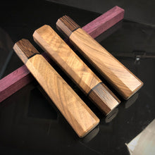 Cargar imagen en el visor de la galería, Wa-Handle Blank for Premium Kitchen Knife, Japanese Style, Walnut Wood. #2.043