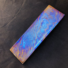 Load image into Gallery viewer, TITANIUM DAMASCUS Billet, 3 Alloys, 4.4 mm. Hand Forge for Crafting. France Stock. #16.104