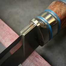 Charger l&#39;image dans la galerie, Knife Hunting, San Mai Steel, Fixed Blade, Straight Back Knife Blade. Art 14.H.344
