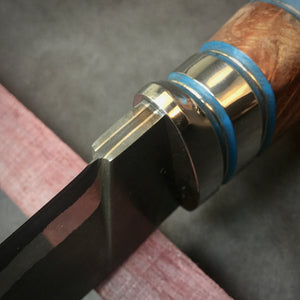Knife Hunting, San Mai Steel, Fixed Blade, Straight Back Knife Blade. Art 14.H.344