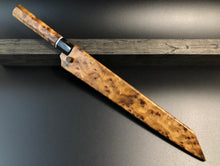 Laden Sie das Bild in den Galerie-Viewer, YANAGIBA, 263 mm, Carbon Damaskus Steel, Japanese Style Kitchen Knife, Hand Forge.