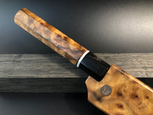Laden Sie das Bild in den Galerie-Viewer, YANAGIBA, 263 mm, Carbon Damaskus Steel, Japanese Style Kitchen Knife, Hand Forge.