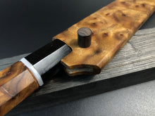 Laden Sie das Bild in den Galerie-Viewer, YANAGIBA, 263 mm, Carbon Damaskus Steel, Japanese Style Kitchen Knife, Hand Forge.