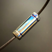 Charger l&#39;image dans la galerie, Amulet, Pendant “Fang of Fire 3.0”, Handcrafted Titanium Forge. Hand Forged.