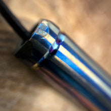 Charger l&#39;image dans la galerie, Amulet, Pendant “Fang of Fire 3.0”, Handcrafted Titanium Forge. Hand Forged.