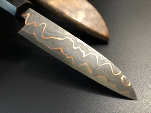 PETTY Best Kitchen Knife Japanese Style, Carbon Steel, Author's work, Single copy.