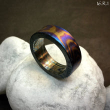 Load image into Gallery viewer, Titanium Rings Blanks, Timascus analogue, Hand Forge multi-layer Titanium.