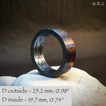 Load image into Gallery viewer, Titanium Rings Blanks, Timascus analogue, Hand Forge multi-layer Titanium.