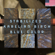 Charger l&#39;image dans la galerie, MASUR BIRCH Bois stabilisé, couleur BLU, ébauches de qualité supérieure pour le travail du bois, à partir du stock américain