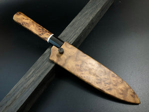 SANTOKU Best Kitchen Knife Japanese Style, Carbon Steel, Author's work, Single copy.