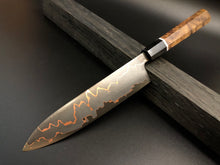 Charger l&#39;image dans la galerie, SANTOKU Best Kitchen Knife Japanese Style, Carbon Steel, Author&#39;s work, Single copy.