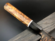Load image into Gallery viewer, SANTOKU Best Kitchen Knife Japanese Style, Carbon Steel, Author&#39;s work, Single copy.