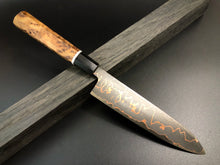 Charger l&#39;image dans la galerie, SANTOKU Best Kitchen Knife Japanese Style, Carbon Steel, Author&#39;s work, Single copy.
