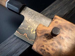 CHEF 210 mm, Best Kitchen Knife Japanese Style, Carbon Steel, Author's work, Single copy.