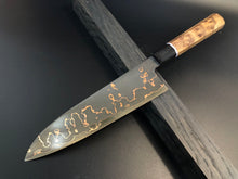 Load image into Gallery viewer, CHEF 210 mm, Best Kitchen Knife Japanese Style, Carbon Steel, Author&#39;s work, Single copy.