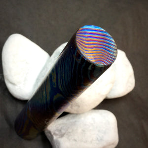 Titanium Multi-Layer Cylinder, hand forge for jewelers, making rings.