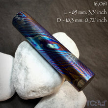 Load image into Gallery viewer, Titanium Multi-Layer Cylinder, hand forge for jewelers, making rings.
