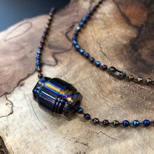 Charger l&#39;image dans la galerie, Amulet, Pendant “Fang of Fire 4.0”, Handcrafted Titanium Forge. Hand Forged.