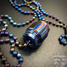 Charger l&#39;image dans la galerie, Amulet, Pendant “Fang of Fire 4.0”, Handcrafted Titanium Forge. Hand Forged.
