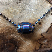 Charger l&#39;image dans la galerie, Amulet, Pendant “Fang of Fire 4.0”, Handcrafted Titanium Forge. Hand Forged.