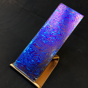 TITANIUM DAMASCUS Billet, 3 Alloys, 5.7 mm. Hand Forge Crafting. France Stock. #16.110