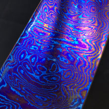 Load image into Gallery viewer, TITANIUM DAMASCUS Billet, 3 Alloys, 5.7 mm. Hand Forge Crafting. France Stock. #16.110