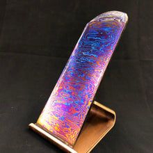 Load image into Gallery viewer, TITANIUM DAMASCUS Billet, 3 Alloys, 5.7 mm. Hand Forge Crafting. France Stock. #16.111